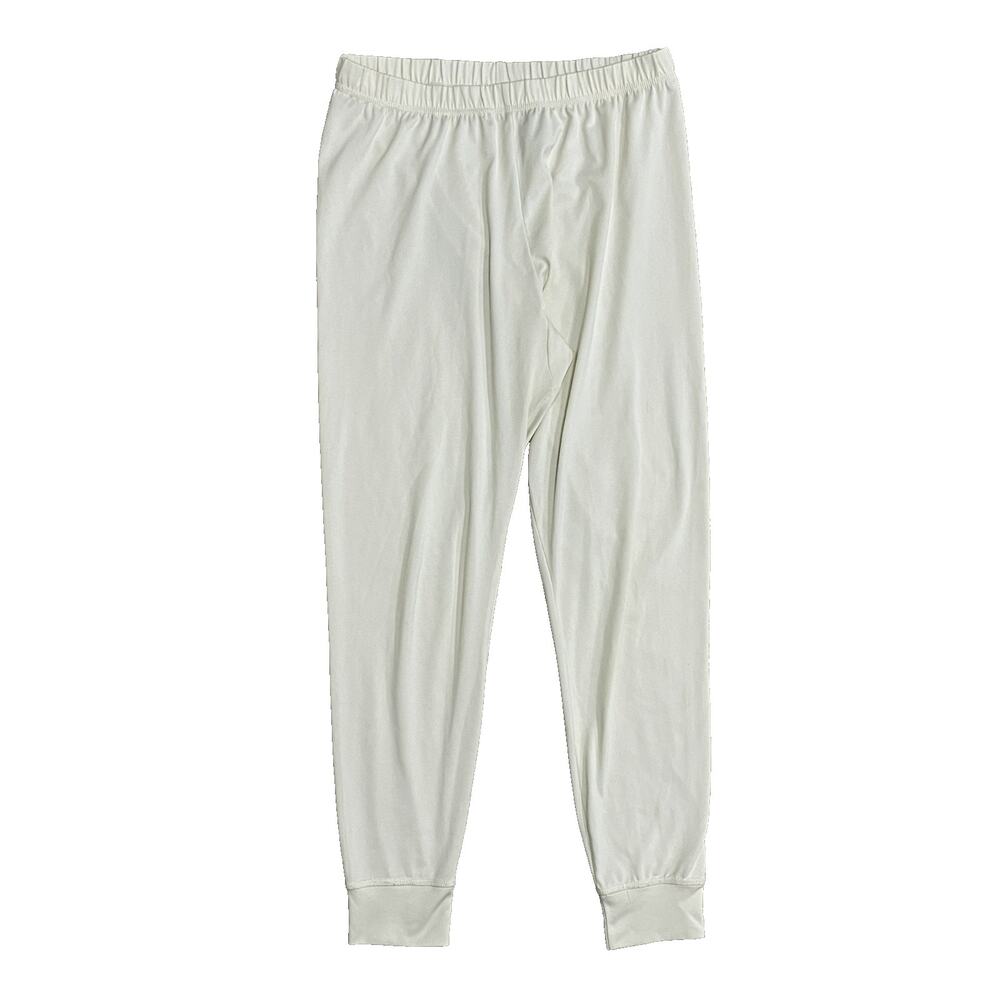 L.L.Bean Women's M REG Cream Thermal Long Johns Base Layer Pants Bottoms Stretch